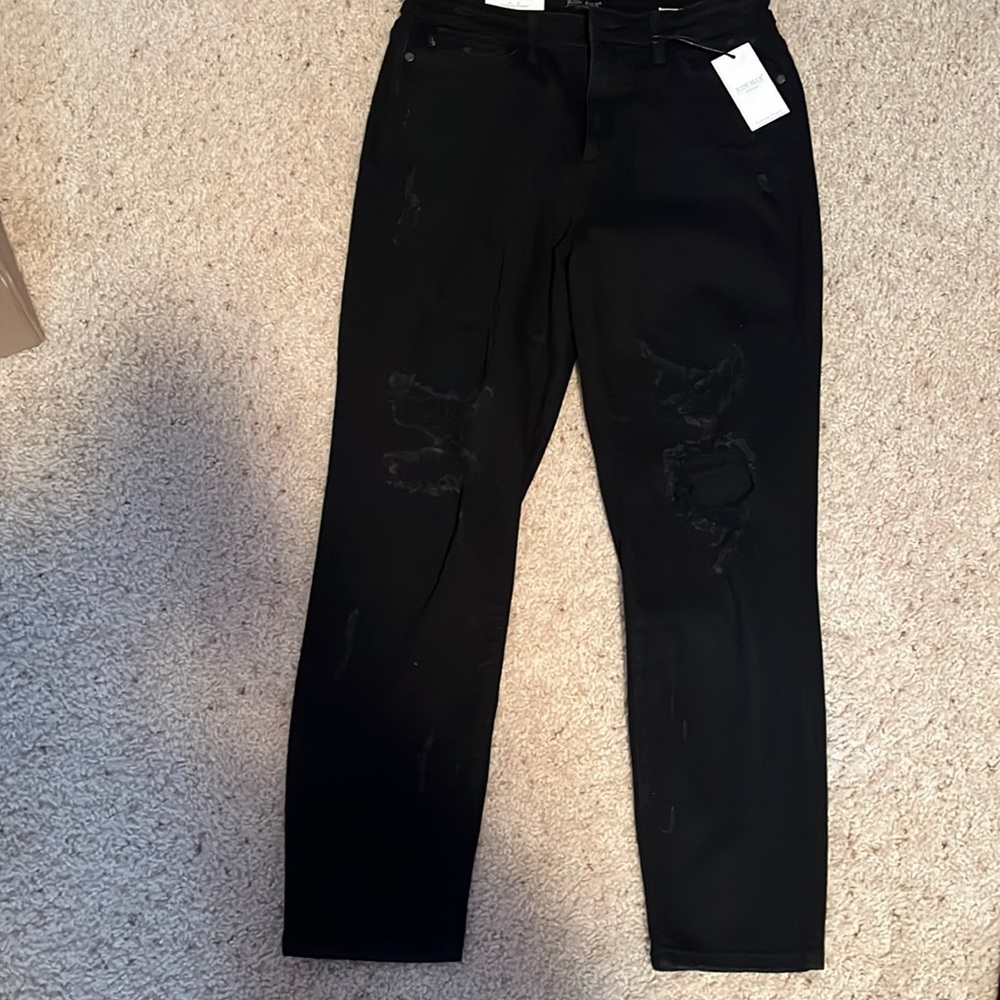 Judy Blue Black Distressed Women Jeans